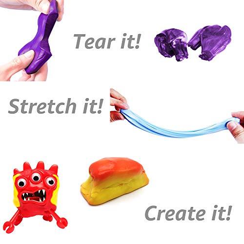 VTEAS Color Changing Putty Slimes Toys, Magic Heat Reactive Color Changing Putty, Putty Color Changing Heat Sensitive, Soft Slime, Super Stress Reliever Relaxing Fun, for Teens and Adults (Purple >>> Blue)