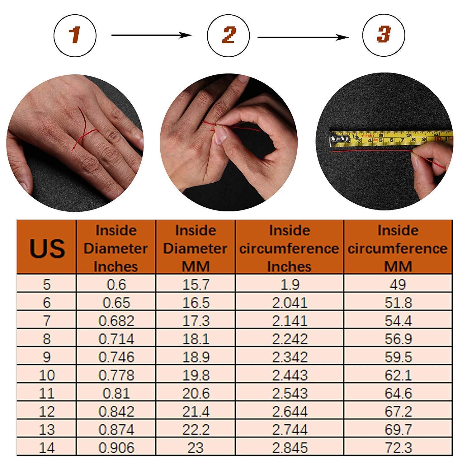 Udolfly Udolfly Mens Fidget Rings Anxiety Rings for Men Womens Chain Spinner Rings for Adults Titanium Steel Ring Black Blue Size 11