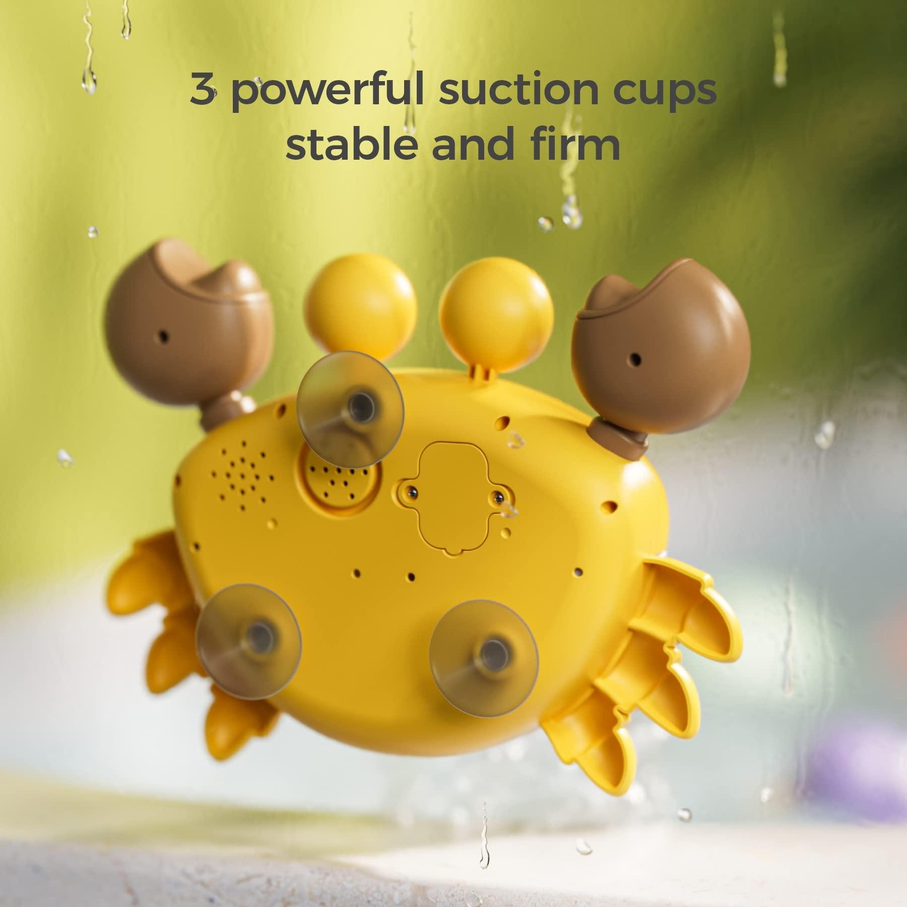 TUMAMA KIDS TUMAMA Baby Bath Toy,Bath Bubble Maker Machine with Music,3 Wind-Up Bathtub Toys,Crab Shower Water Toy for Toddlers Kids Boys Grils,4 Pieces