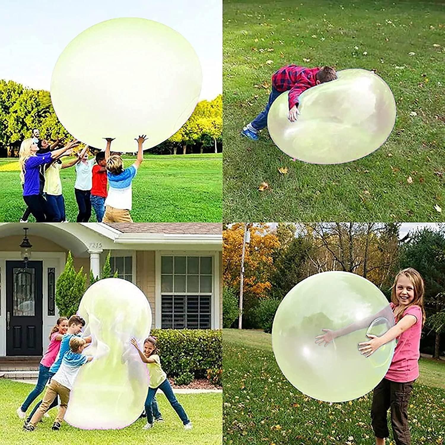 OPENDGO 47\'\' Giant Bubble Ball for Kids Adults Inflatable Fun Ball Water Injection Bubble Ball Balloons Beach Garden Ball Soft Rubber Ball for Outdoor Indoor Party