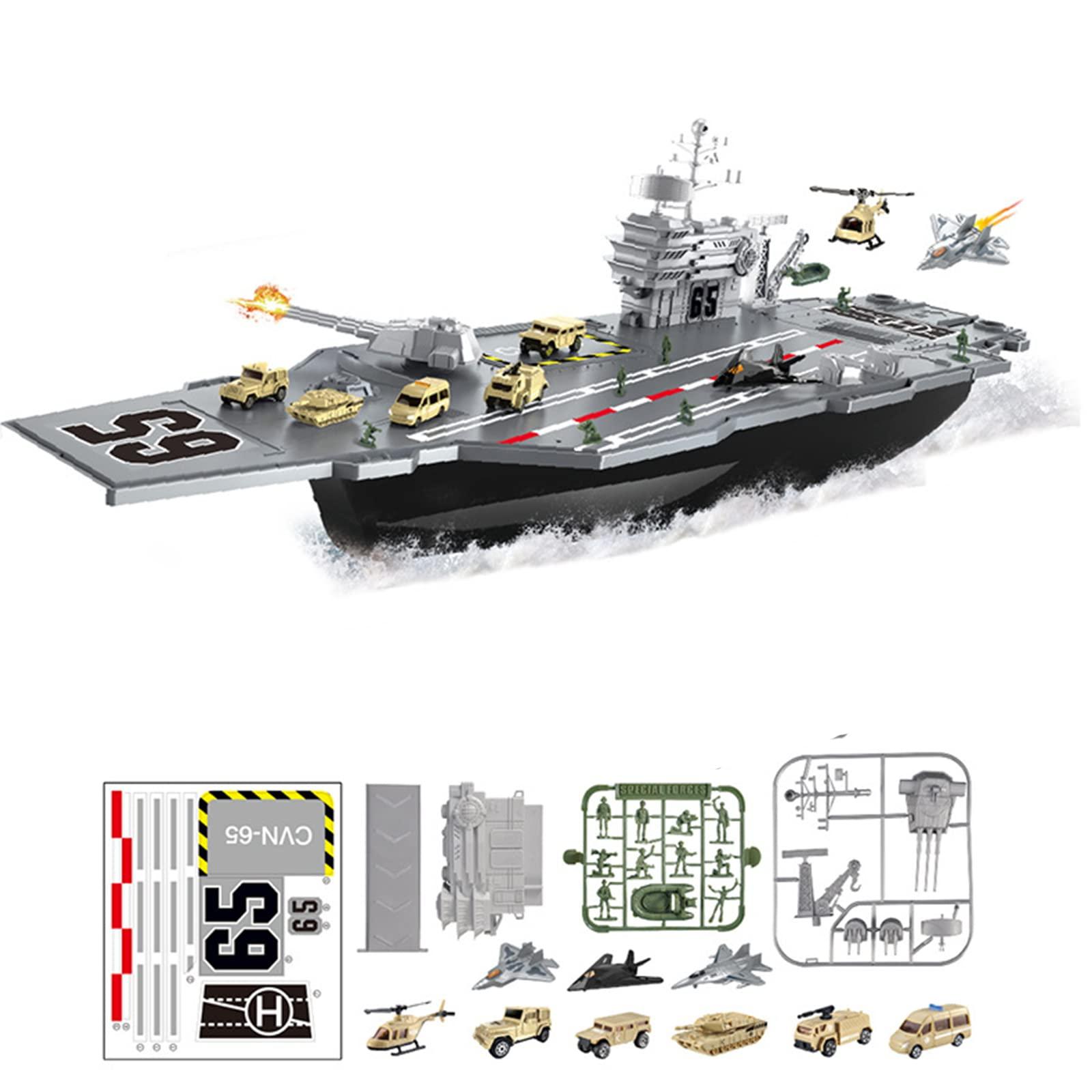 Generic Aircraft Carrier Toy, Military Battleship Aircraft Carrier Toys,Army Set,Military Battleship Model Building Toy Kit