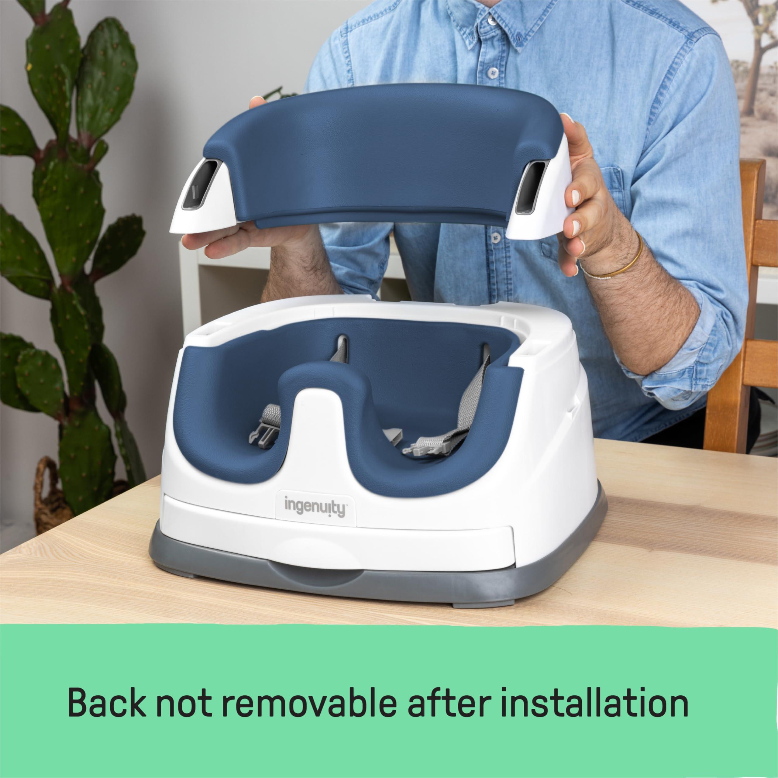 Ingenuity Ingenuity Baby Base 2-in-1 Booster Feeding and Floor Seat with Self-Storing Tray - Night Sky