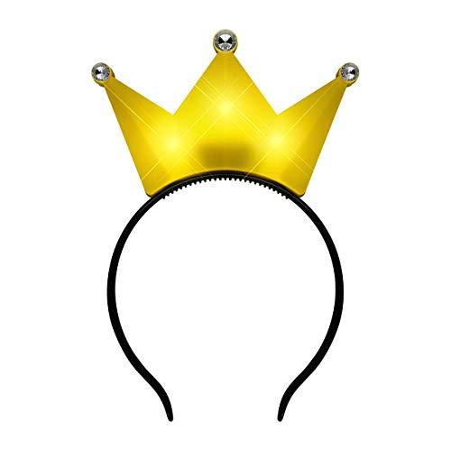 FlashingBlinkyLights FlashingBlinkyLights Light Up LED Crown Tiara Princess Headband (Yellow)