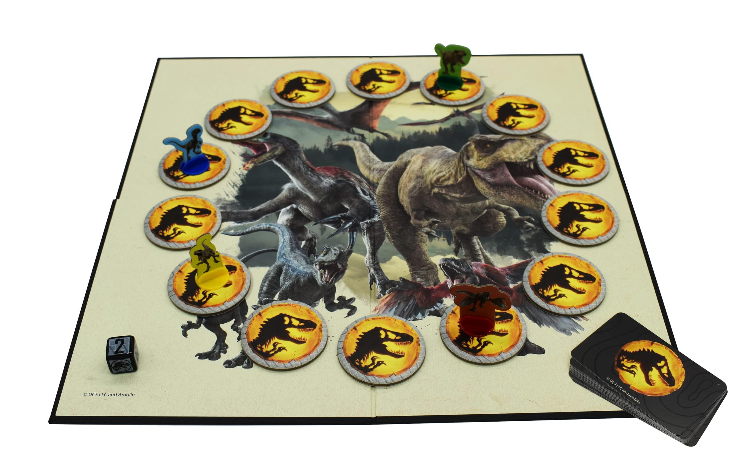 Cartamundi Cartamundi Jurassic World Dino Chase Board Game, Exciting Family Friendly Dinosaur Game, for 2-4 Players, Great Gift for Kids Aged 4+