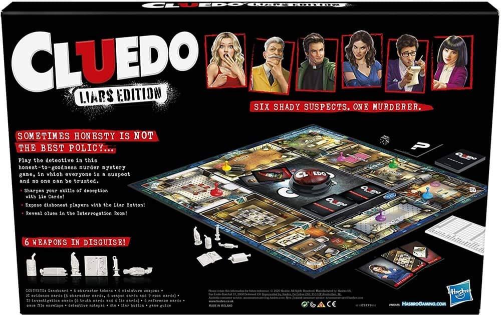 Hasbro Gaming Hasbro Gaming Cluedo Liars Edition Board Game; Murder Mystery Game for Children from 8 Years Old; Expose Dishonest Detectives with The Liar Button