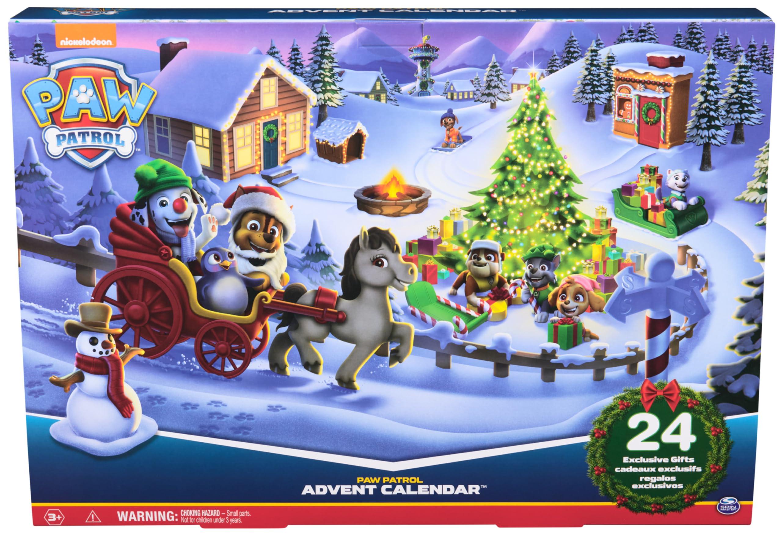 Paw Patrol Paw Patrol: 2024 Advent Calendar with 24 Surprise Toys - Figures, Accessories and Kids Toys for Boys & Girls Ages 3 and up!