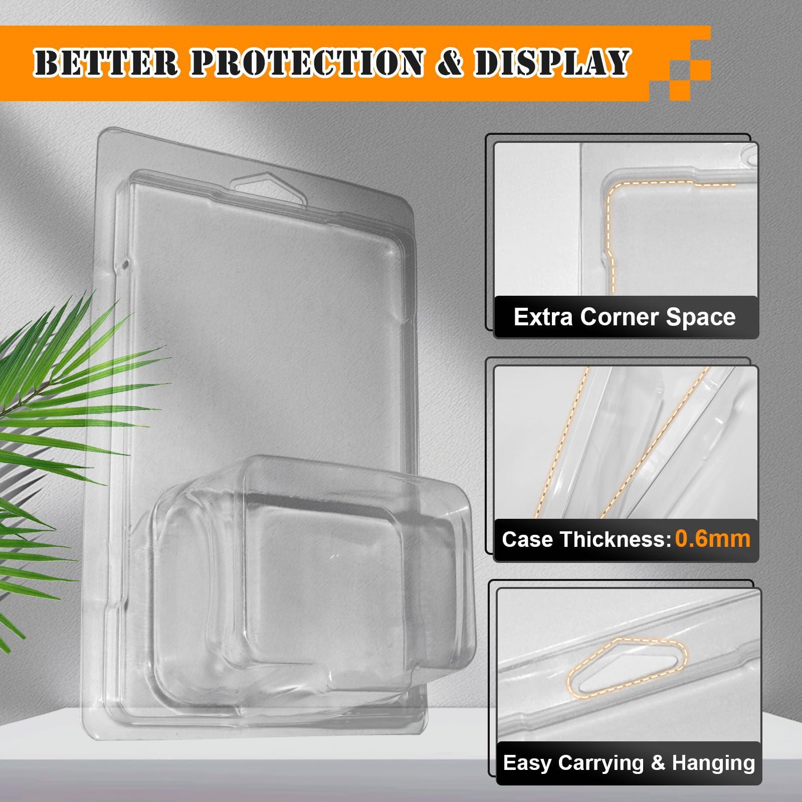 Acfunique 25 Pcs Protector Case Compatible with Hot Wheels Display Case Storage Case Plastic Model Car Clamshell Cases Display Clear Die Cast Car Blister Pack Covers Protector for Hotwheels Toy Car Set