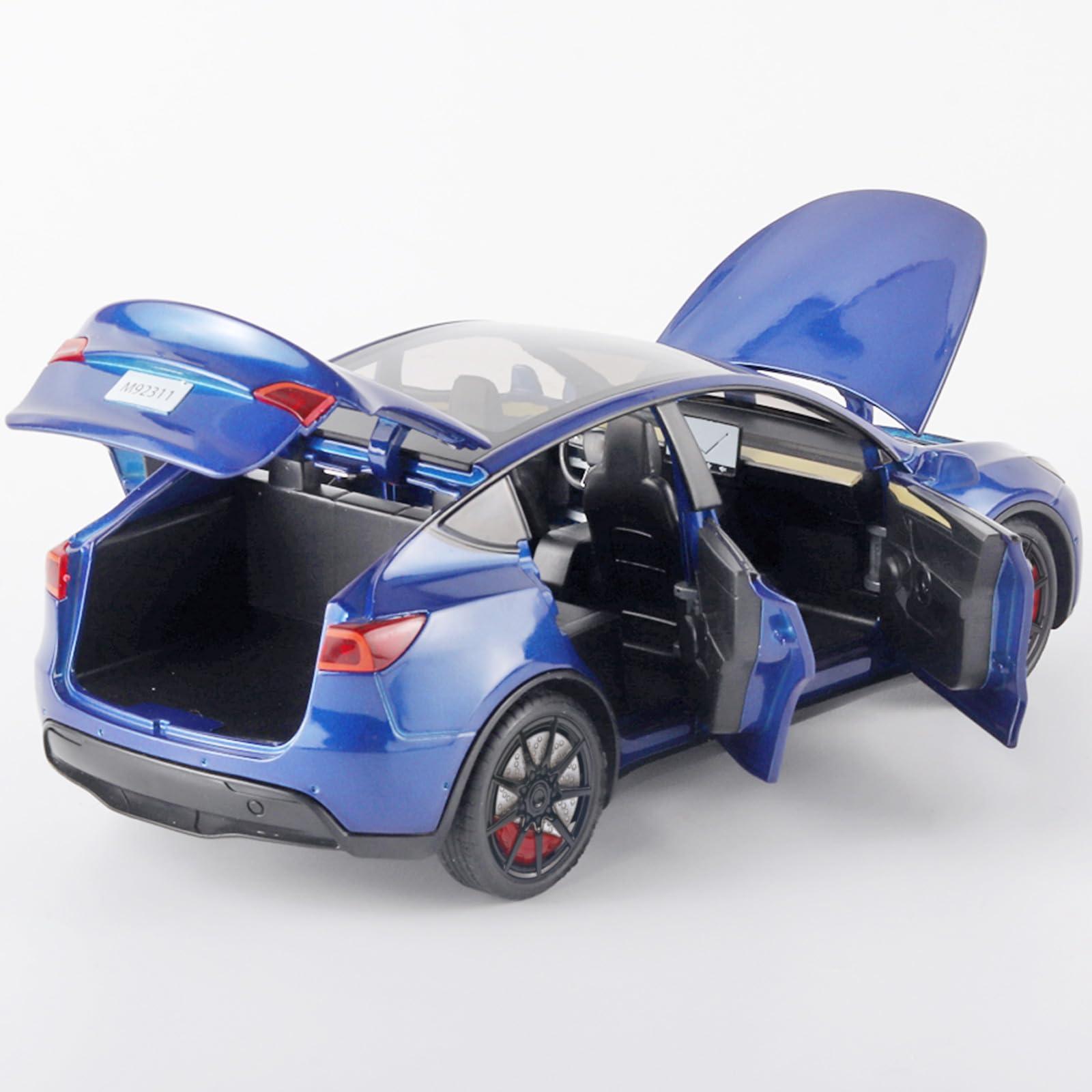 OANMYJJO OANMYJJO Toy Cars Y 1/24 Zinc Alloy Diecast Metal Model Car, Pull Back Toy Model with Light and Music, Suitable for Children Aged 3 and Above as Gifts(Blue)