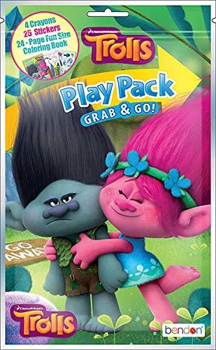 Bendon Bundle of 12 Trolls Grab & Go Play Packs