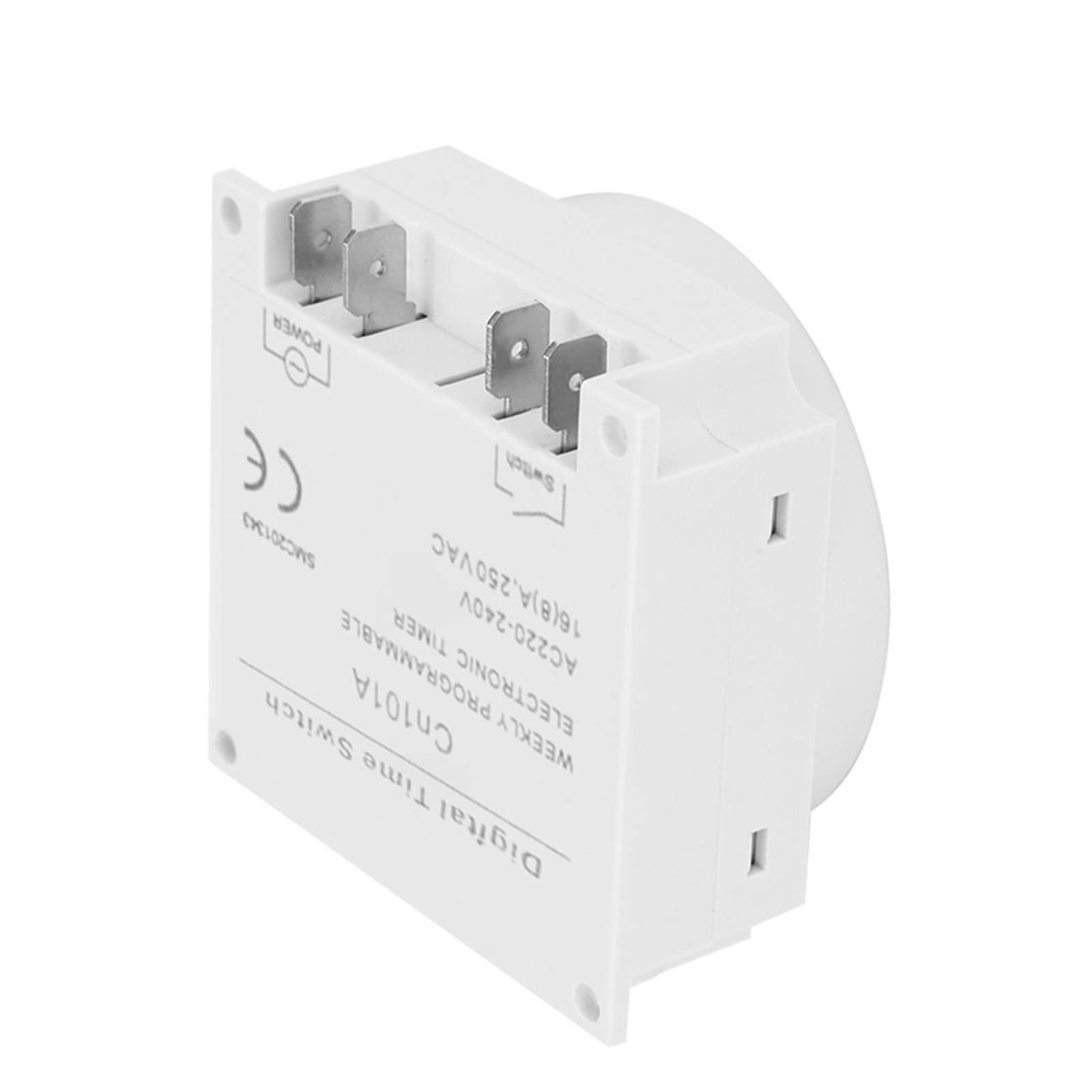 WIOSEN 1Pcs CN101A 5V 12V 24V 110V 220V Digital Timer Switch 7 Days Weekly Programmable Time Relay Programmer (Color : Ahc15a, Size : 12V)
