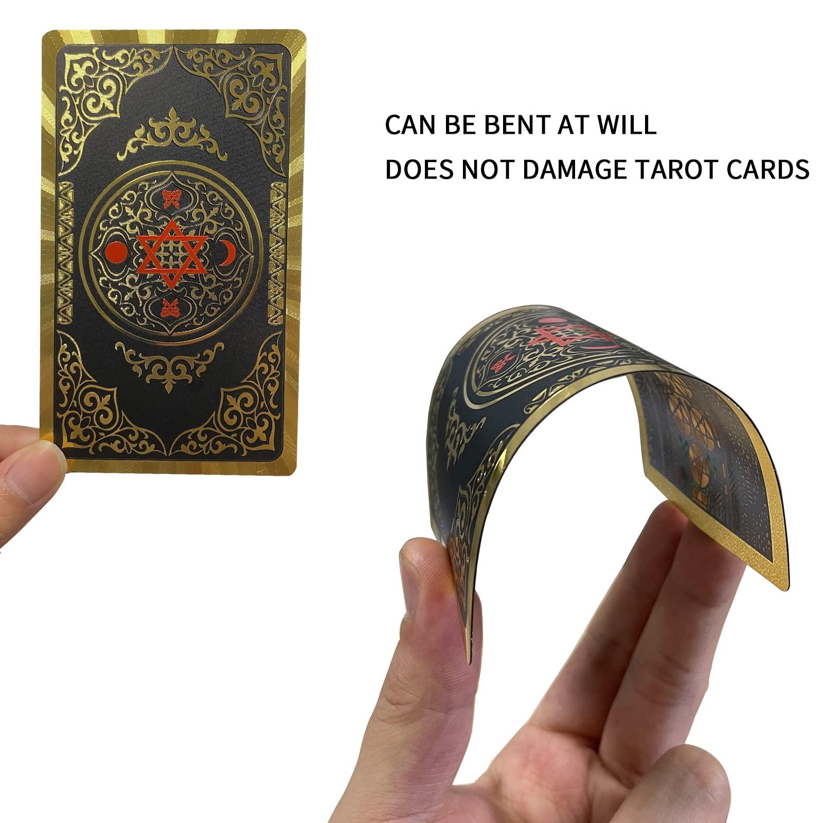 IXIGER IXIGER Tarot Cards,78 Tarot Deck Cards,Tarot Cards for Beginners,Tarot Cards with Guide Book,Fortune Telling Cards Game,Black Gold Tarot Deck Storage Box