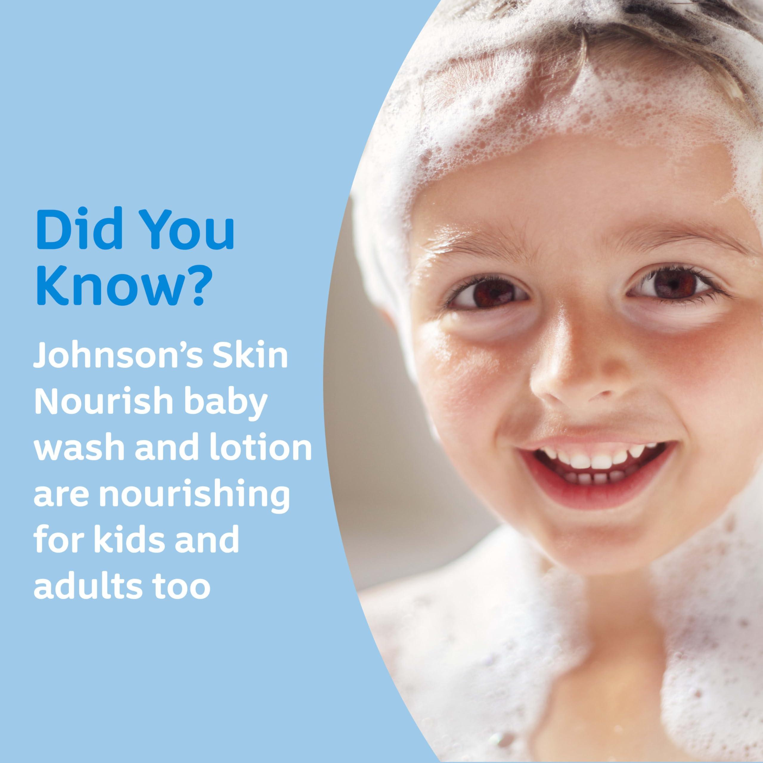 Johnson\'s Baby Johnson's Skin Nourish Moisturizing Baby Lotion with Aloe Vera Scent & Vitamin E, Gentle & Lightweight Body Lotion for The Whole Family, Hypoallergenic, Dye-Free, 16.9 fl. oz