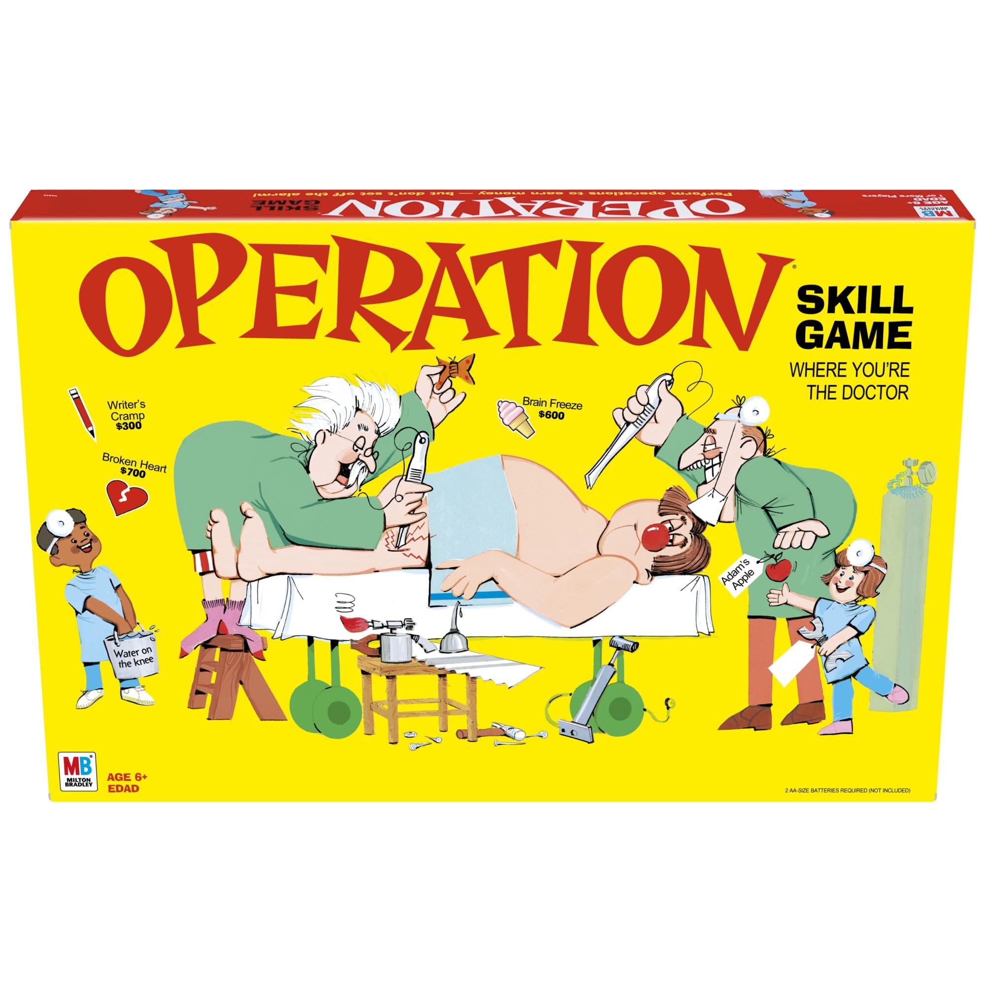 Hasbro Operation Electronic Board Game, Family Games for Kids Ages 6+, Kids Board Games for 1+ Players, Funny Games for Kids, Kids Gifts (Amazon Exclusive)