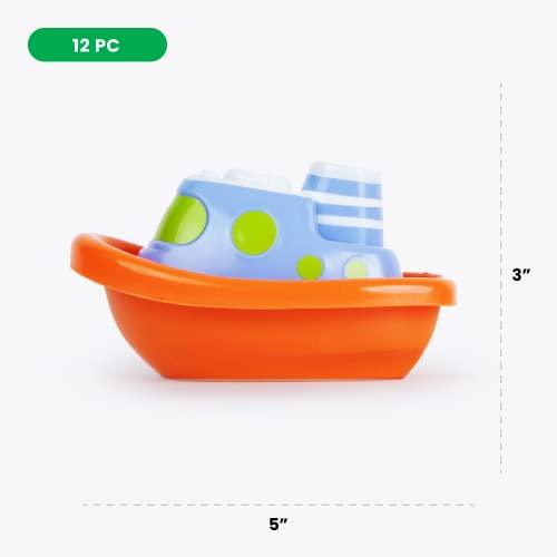 Boley Boley Boats Bathtub Toys - 12 Pk Kids Bath Toys for Toddlers Ages 3+