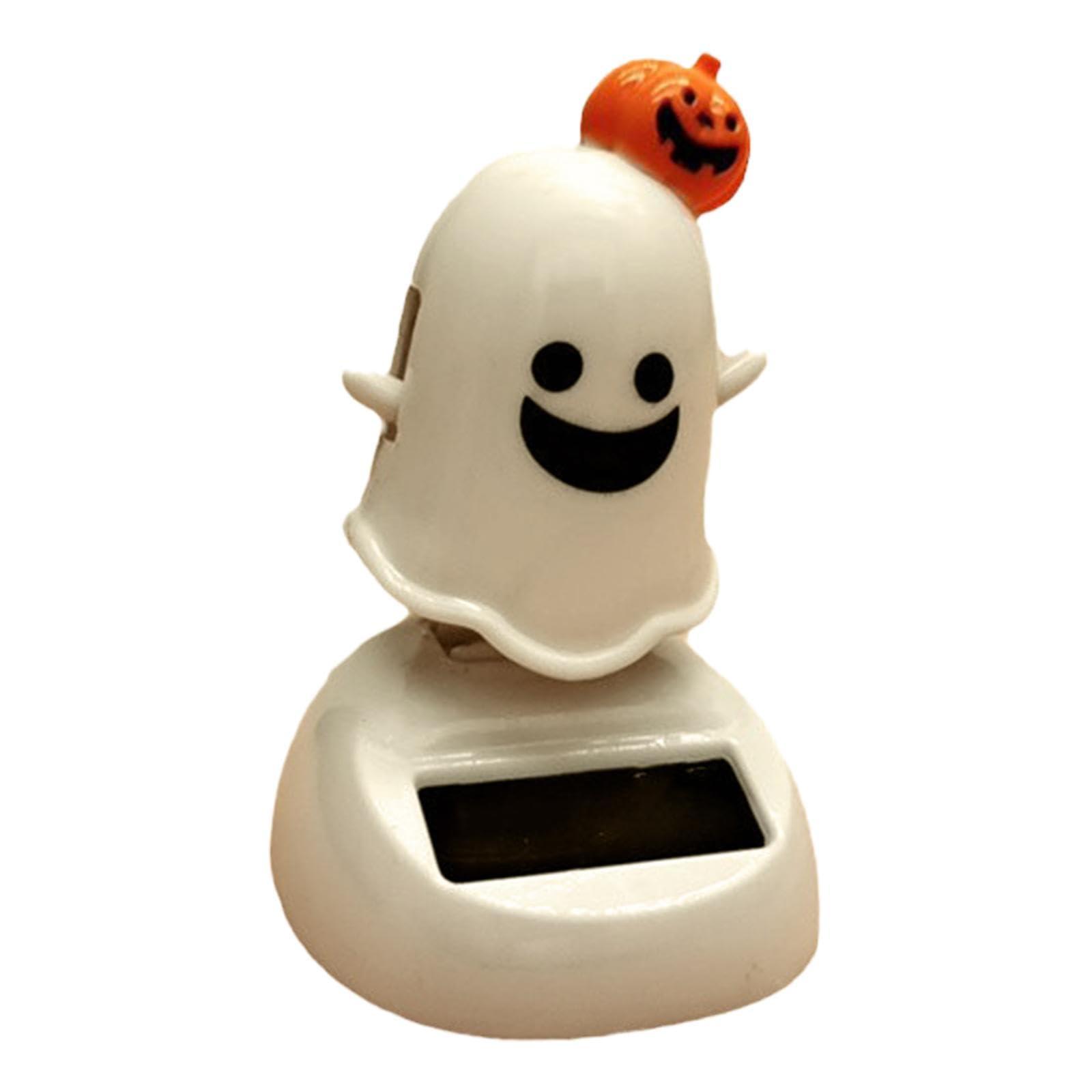 HABURN HABURN Halloween Ghost Solar Dancing Toy, Solar Halloween, Halloween Pumpkin Ghost Swing Figurine, Halloween Dashboard Toys Solar Powered Ghost Dancing Toys, for Car Desk Home Decor