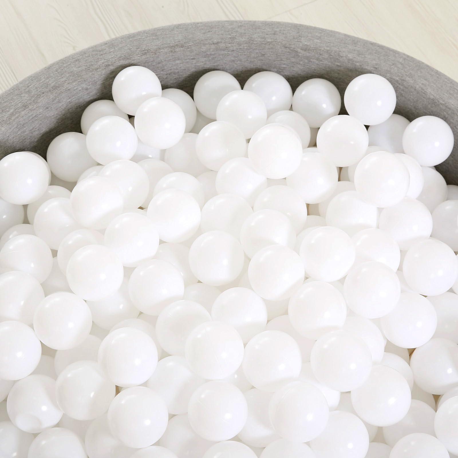 Heopeis Heopeis Ball Pit Balls - 2.75inch Plastic Ball Play Balls BPA Free Phthalate Free Non-Toxic Play Balls for Children Ball Pit Party Brithday Ball Pool Tent,50PCS. (White)