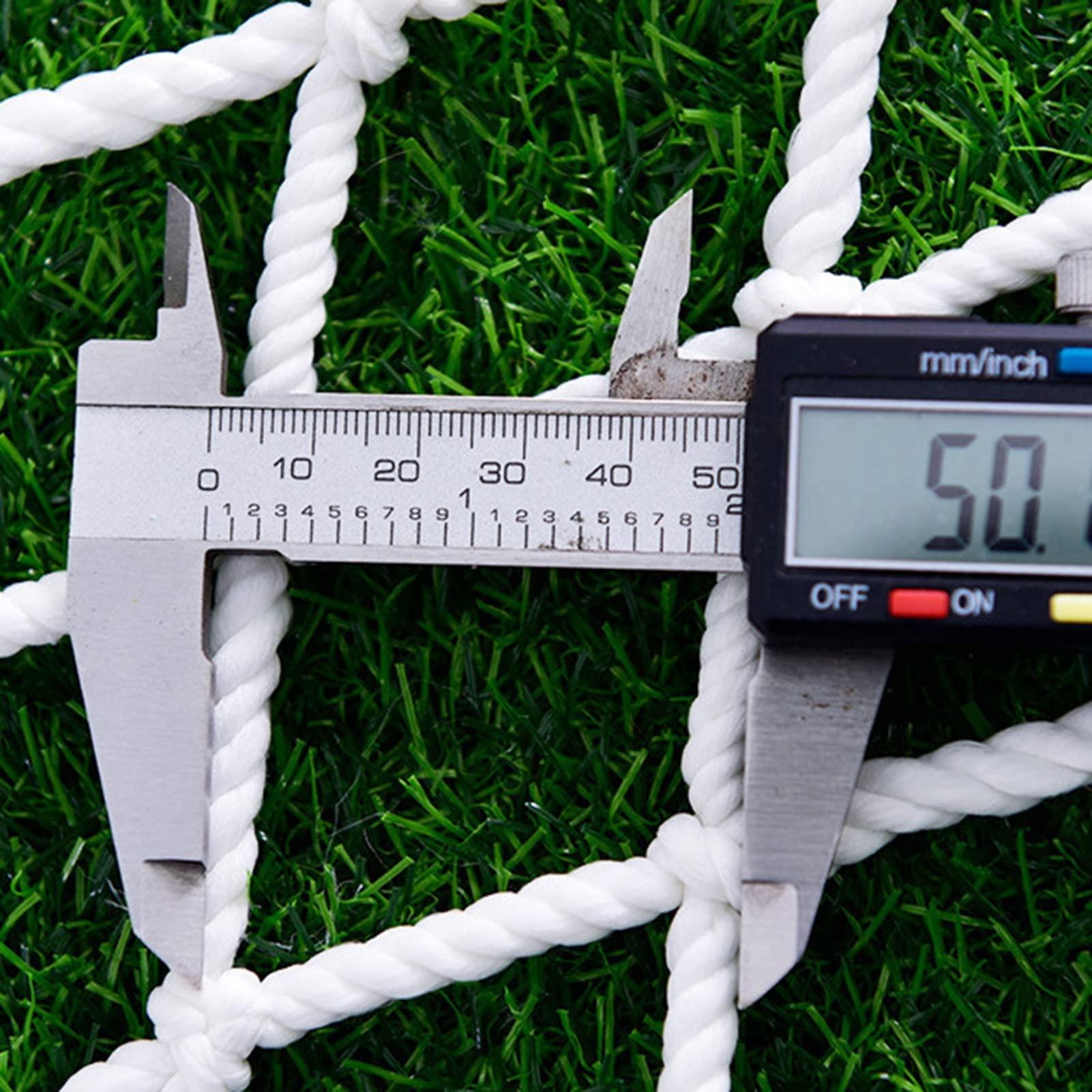 KFGDFD KFGDFD Nylon Rope Safety Net Construction Protection Fall Prevention Net High-Strength Polyester White Horizontal Pocket Net Flame Retardant Nylon White Net Color : 5cm mesh, Size : 2x5m(7x16ft)