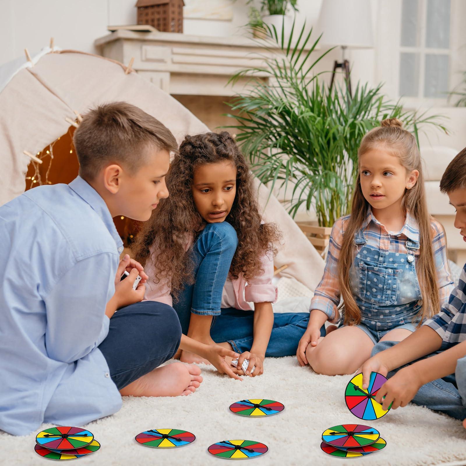 Chivao Chivao 10 Sets Game Spinner Wheel Square Blank Game Spinners Erasable Game Spinner Board with Plastic Rotating Arrows Math Spinner for Game Prizes (Bright Color,Novelty)