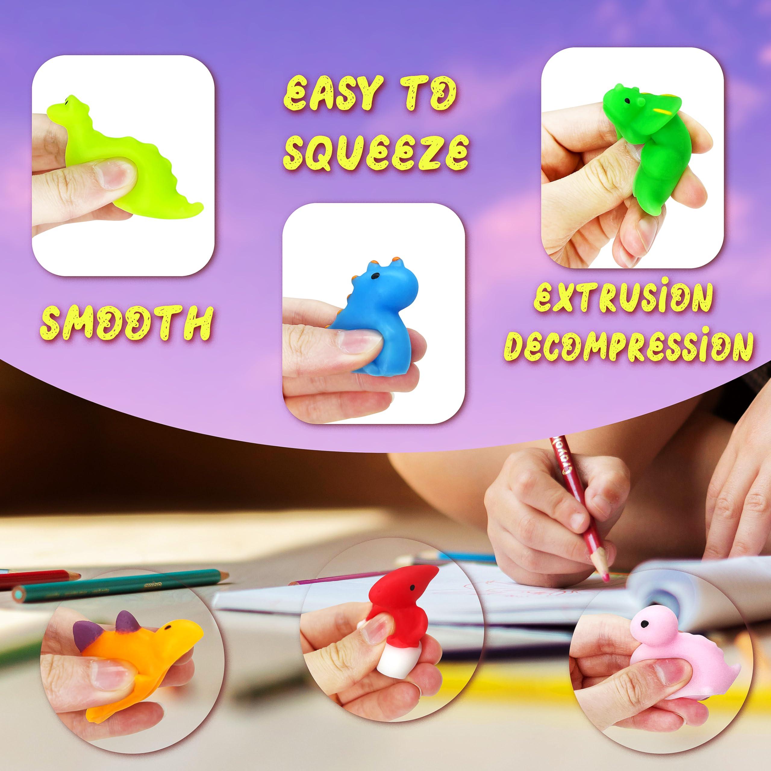 JIAHO JIAHO 9 Pcs Dinosaur Mochi Squishy Toys, Kawaii Squishies, Party Favors for Kids, Squishy Dinosaur Sensory Toys, Mini Stress Ball Fidget Toys Bulk for Kids Prizes, Easter Basket Stuffers, Birthday