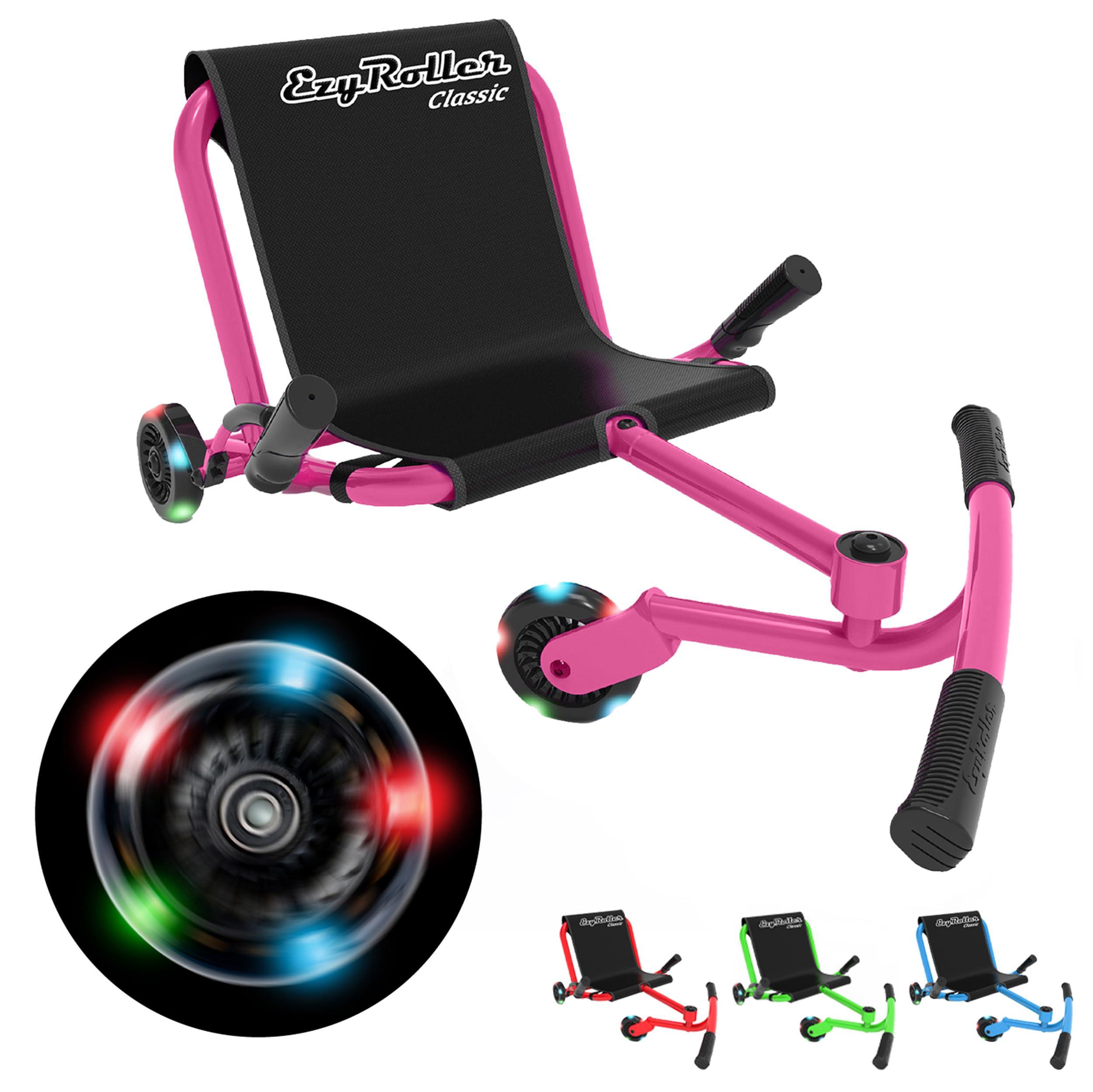 EzyRoller EzyRoller Classic Ride On Scooter with Light-up Wheels for Kids Ages 4+ - Pink LED Limited Edition