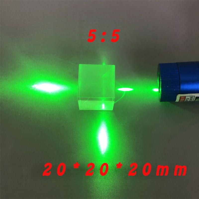 Generic Chiee Beamsplitter Glued Cube 20 X 20 X 20mm Split Ratio 5: 5 K9 Material Semi-transflective Optical Experiment Custom Cube