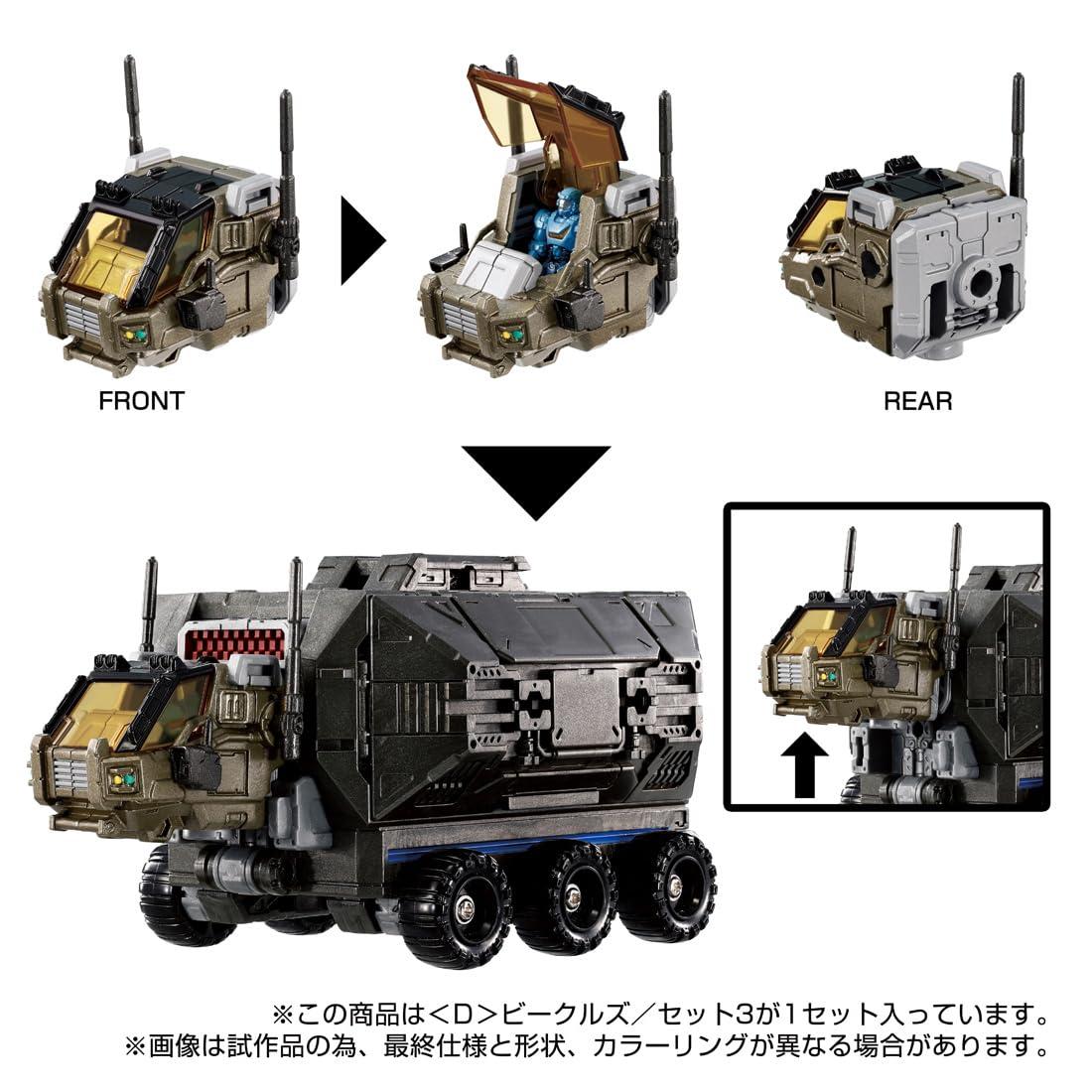(TAKARA TOMY) Takara Tomy Diaclone 3rd Machine and Buggy Type Military Truck, 16 cm, Black, 8+, Unisex, No Batteries Required