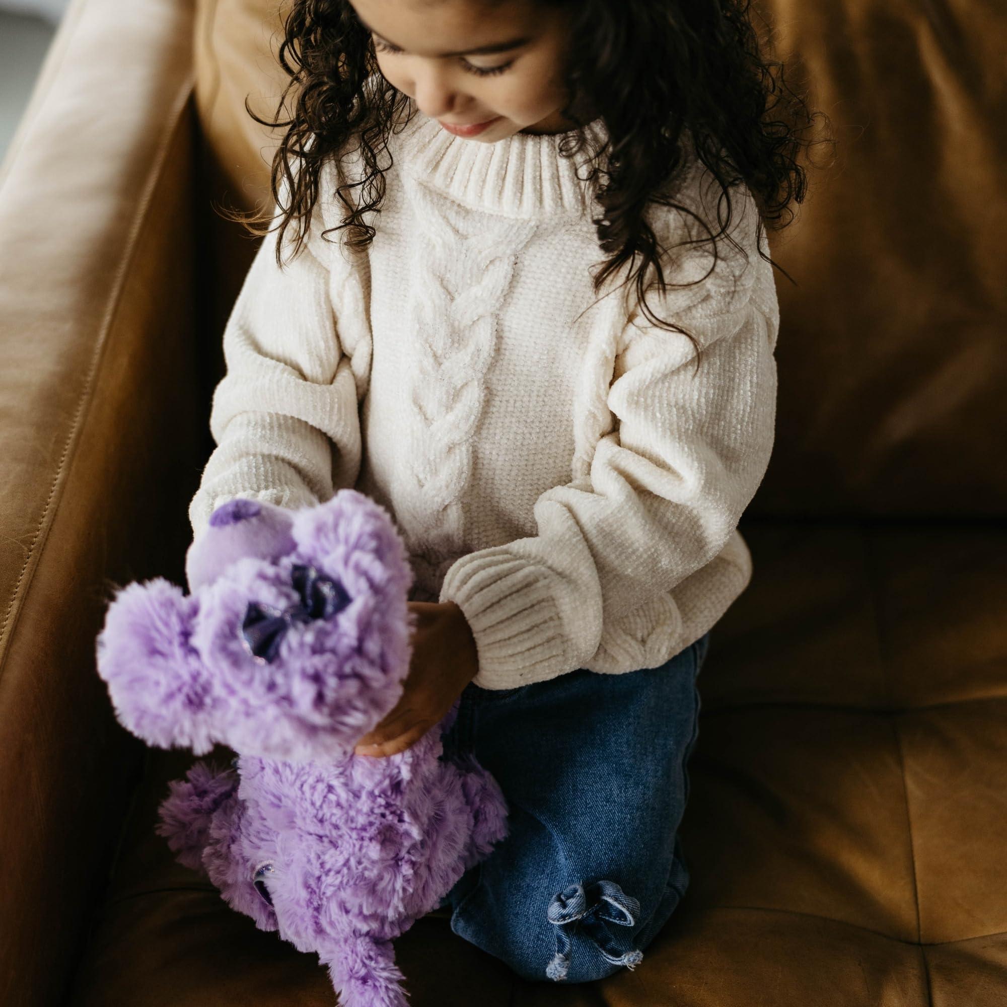 The Petting Zoo The Petting Zoo Scruffy Dog Stuffed Animal, Gifts for Girls, Purple Dog Plush Toy, 11 Inches