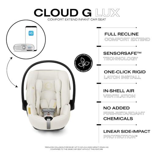 Cybex Cybex Cloud G Comfort Extend Infant Car Seat with Anti-Rebound Base, Linear Side Impact Protection, Latch Install, Ergonomic Full Recline, Extended Leg Rest
