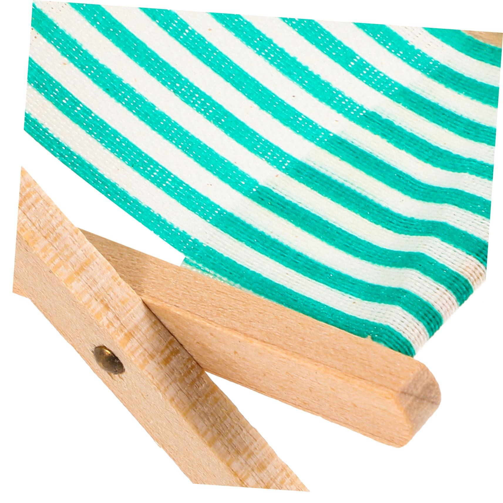 PRETYZOOM 6pcs Beach Chair Model Mini House Chair Model Miniature Chair Miniature Folding Chairs Folding Miniature Lounge Chair Mini Foldable Beach Chair Miniature Beach Chair Mini Ornament