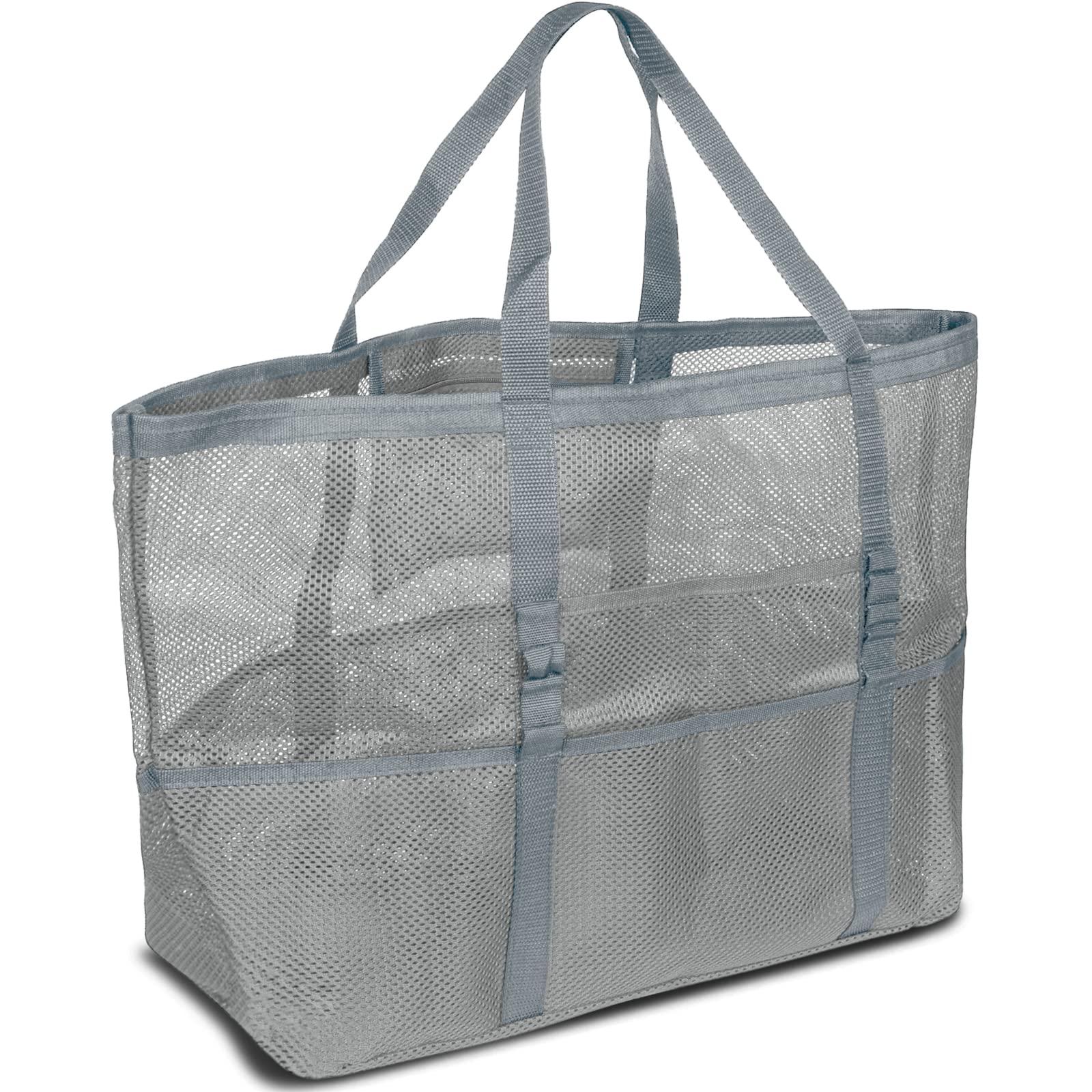 TOPBAG TOPBAG Mesh beach bag - Large beach tote bag for family beach bag for toys