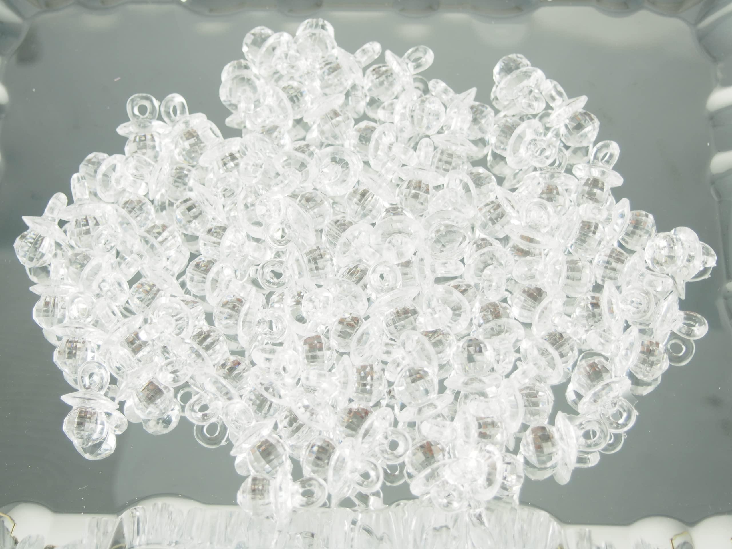 rackcrafts.com rackcrafts.com Small Hard Acrylic Crystal Pacifier Nipple Baby Shower (Clear)