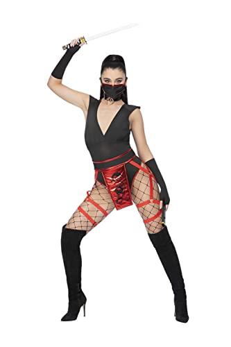Smiffys Fever Scarlet Ninja Costume Medium (UK 12-14)
