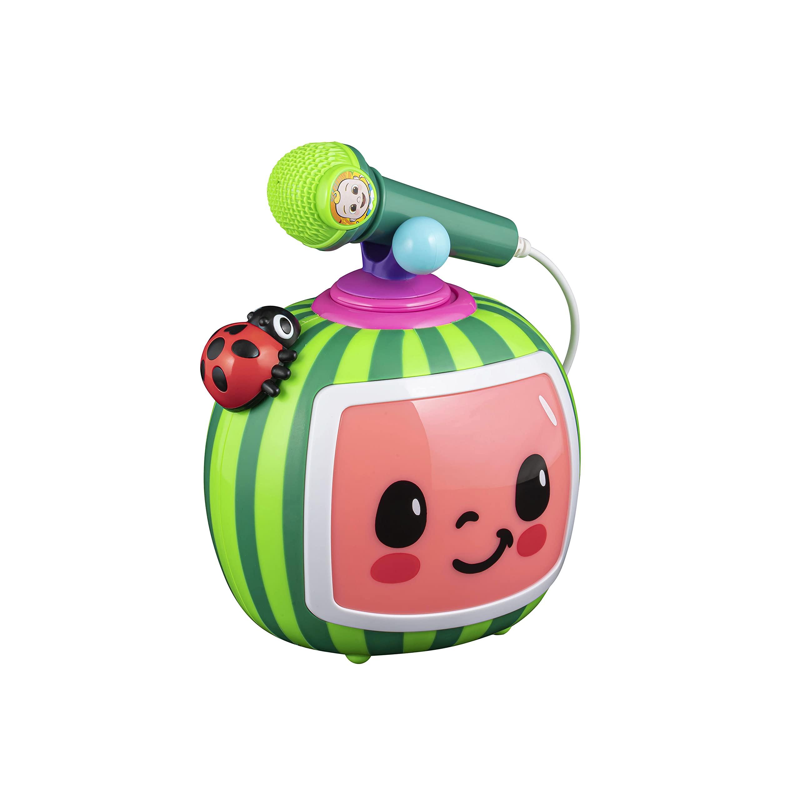 eKids eKids Cocomelon Toy Karaoke Machine for Kids with Microphone and Musical Activators, Includes Night Light with Sleep Sounds and Lullabies for Toddlers