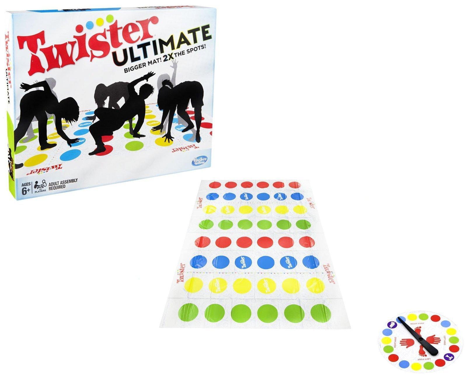Hasbro Gaming Hasbro Gaming Twister Ultimate: Bigger Mat, More Colored Spots, Family, Kids Party Game Age 6+; Compatible with Alexa (Amazon Exclusive)