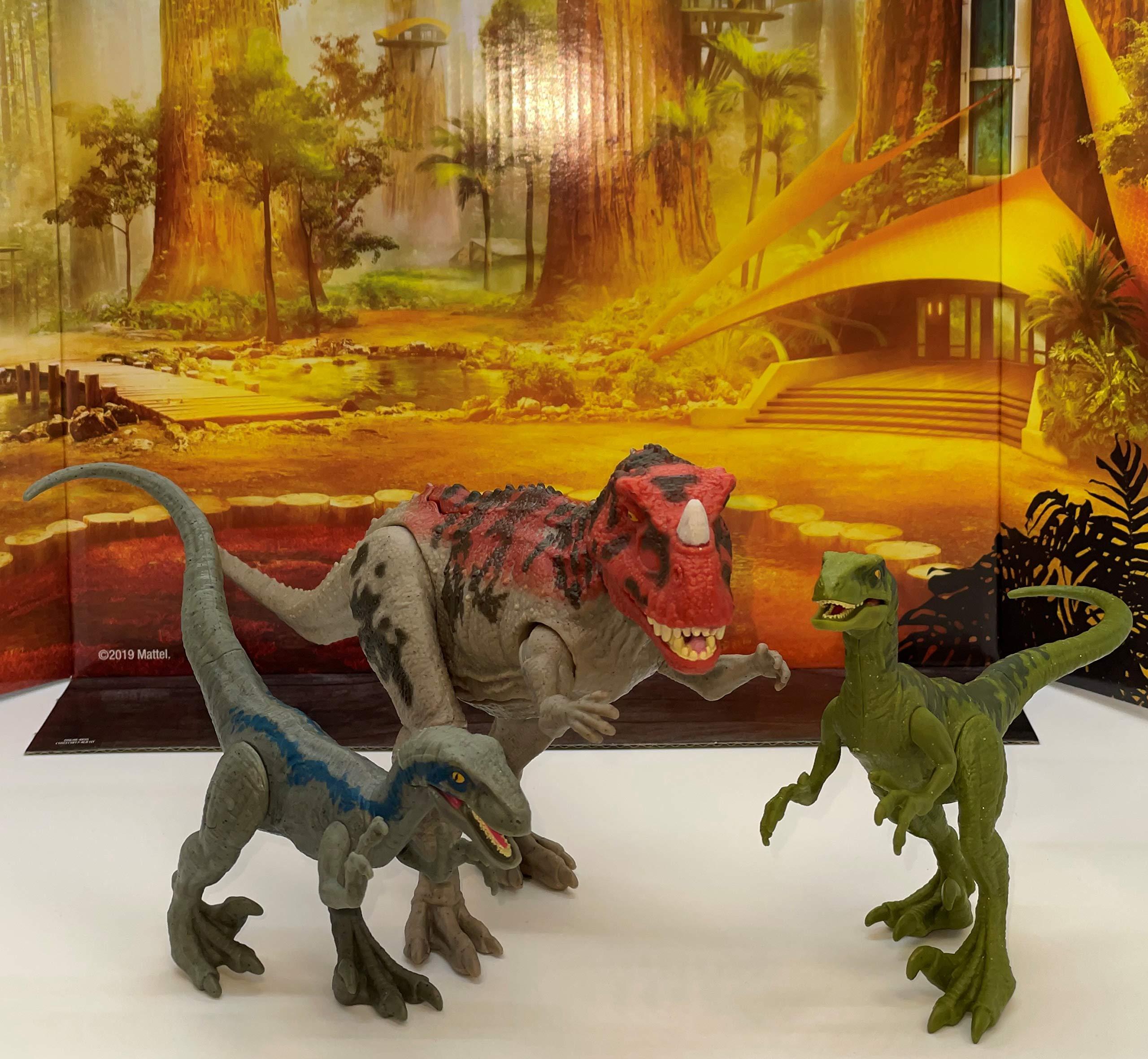 Jurassic World Jurassic World Camp Cretaceous Isla Nublar Ceratosaurus Clash Set with Ceratosaurus and 2 Velociraptors