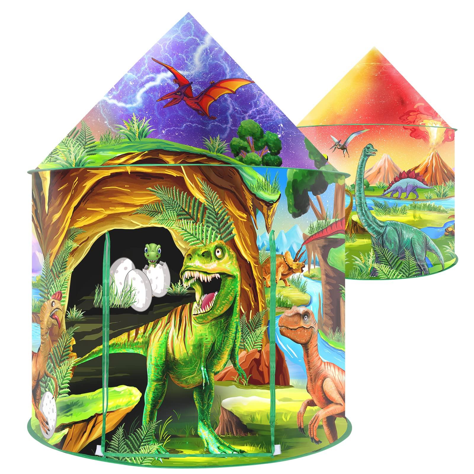 WillingHeart WillingHeart Dinosaur Kids Play Tent Boys Girls Indoor Outdoor Pop Up Tents Foldable Toddler Baby Playhouse Child Playroom Children's Pretend Party Toy Fort House Birthday Gift Camping Games Supplies