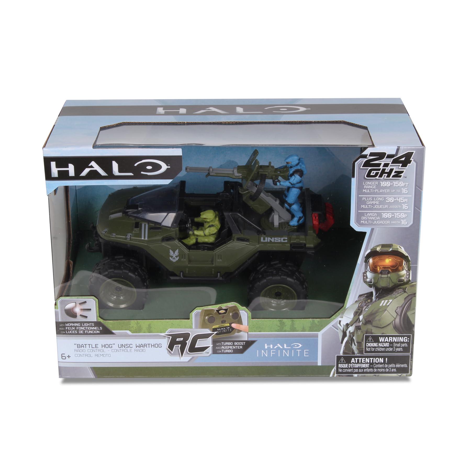 NKOK NKOK Halo Infinite RC: Battle Hog UNSC Warthog -W/Master Chief & Spartan, 2.4 GHz Radio Control w/Turbo Boost Vehicle