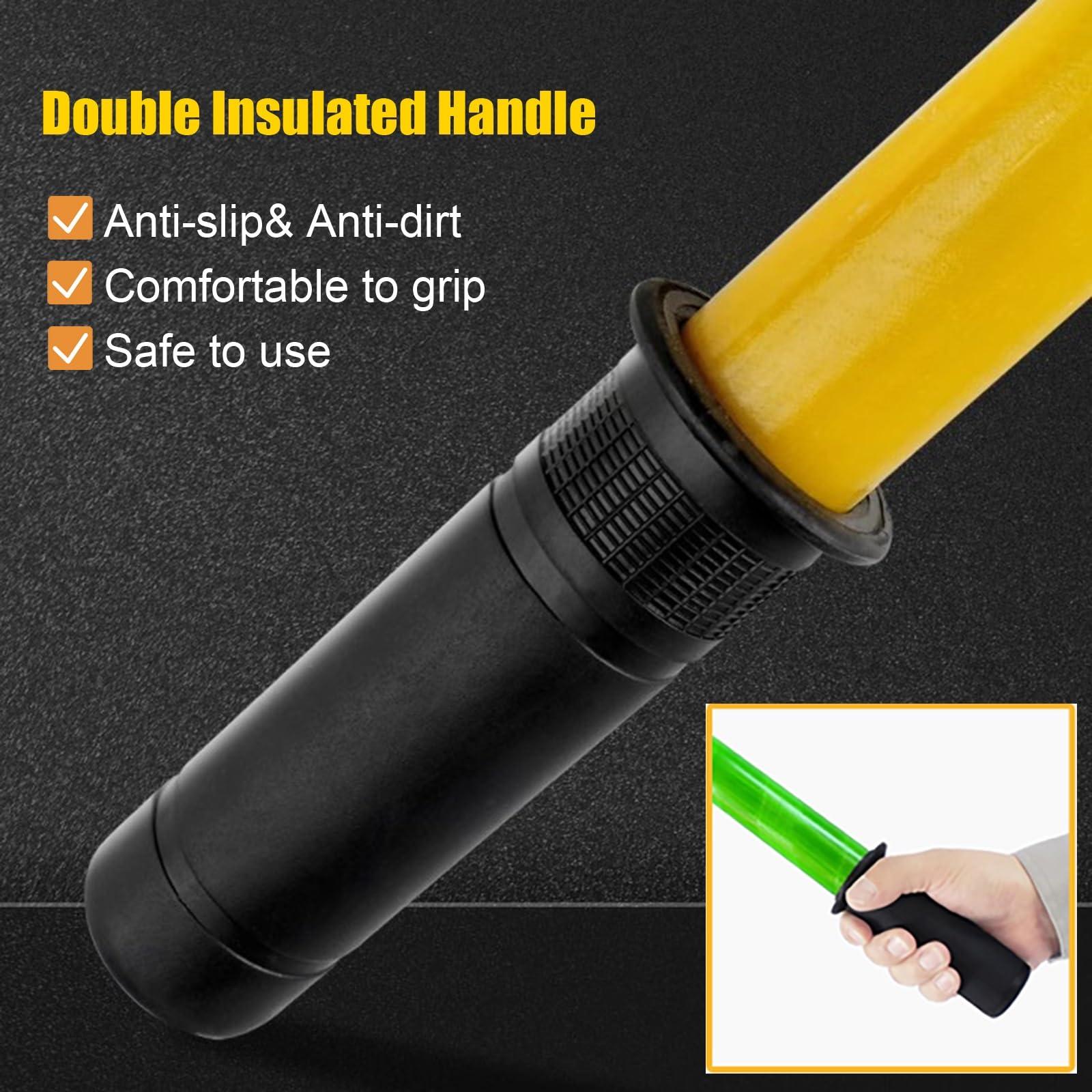 JYDQM Rescue Hook Emergency Rescue Sticks Yellow Insulated Rescue Hook with 1 1.5 1.8 2 3 M Pole, Fire Electrician Lifeguard Rod Kit for Construction Sites/Hybrid Vehicles/Electric Repair, Anti-Electrocutio