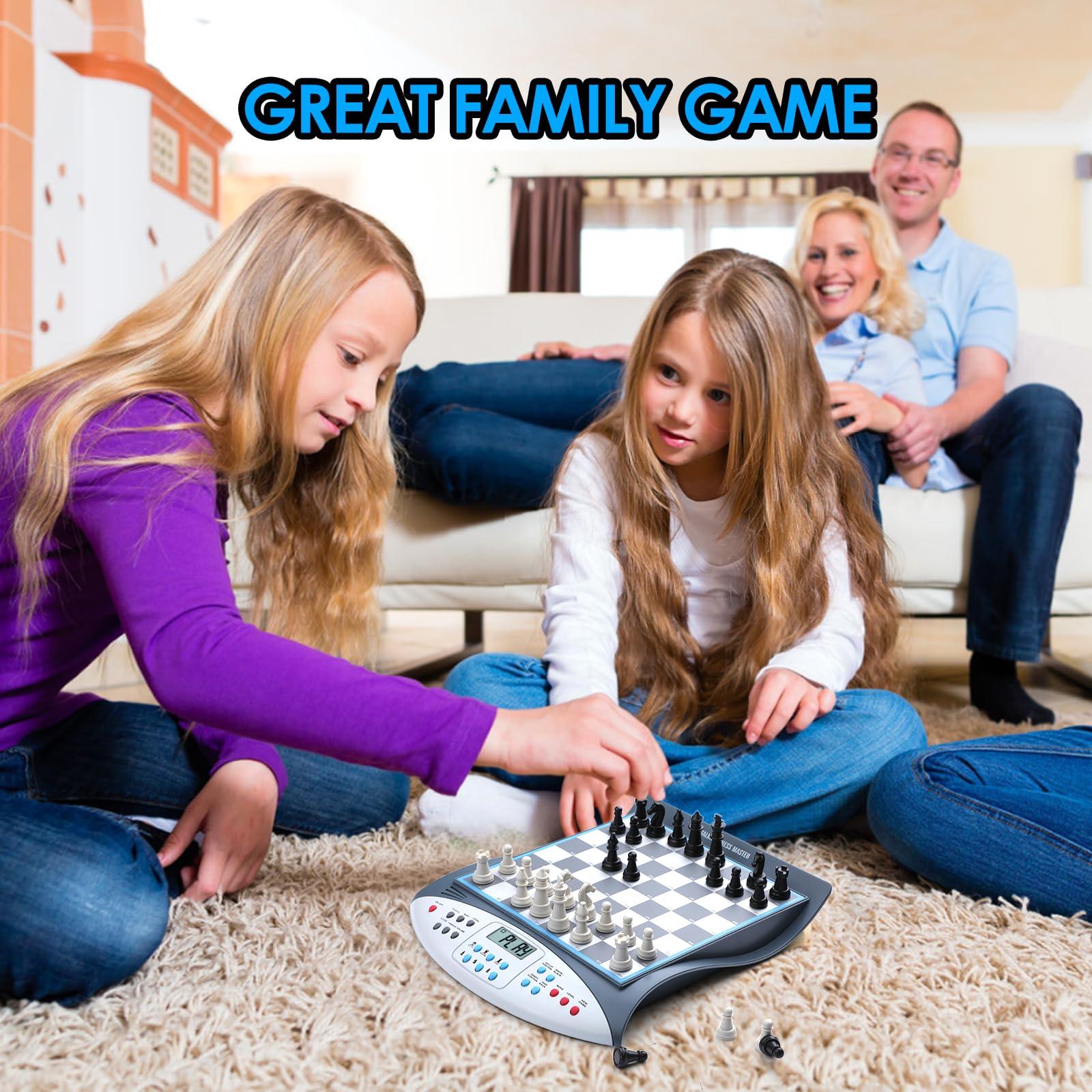 LEVEROAM LEVEROAM Electronic Chess Set with Voice Teaching System, Magnetic Computer Chess Game, Great Partner for Beginners & Improving Players, Electronic Chess Board Grows Your Chess Skills