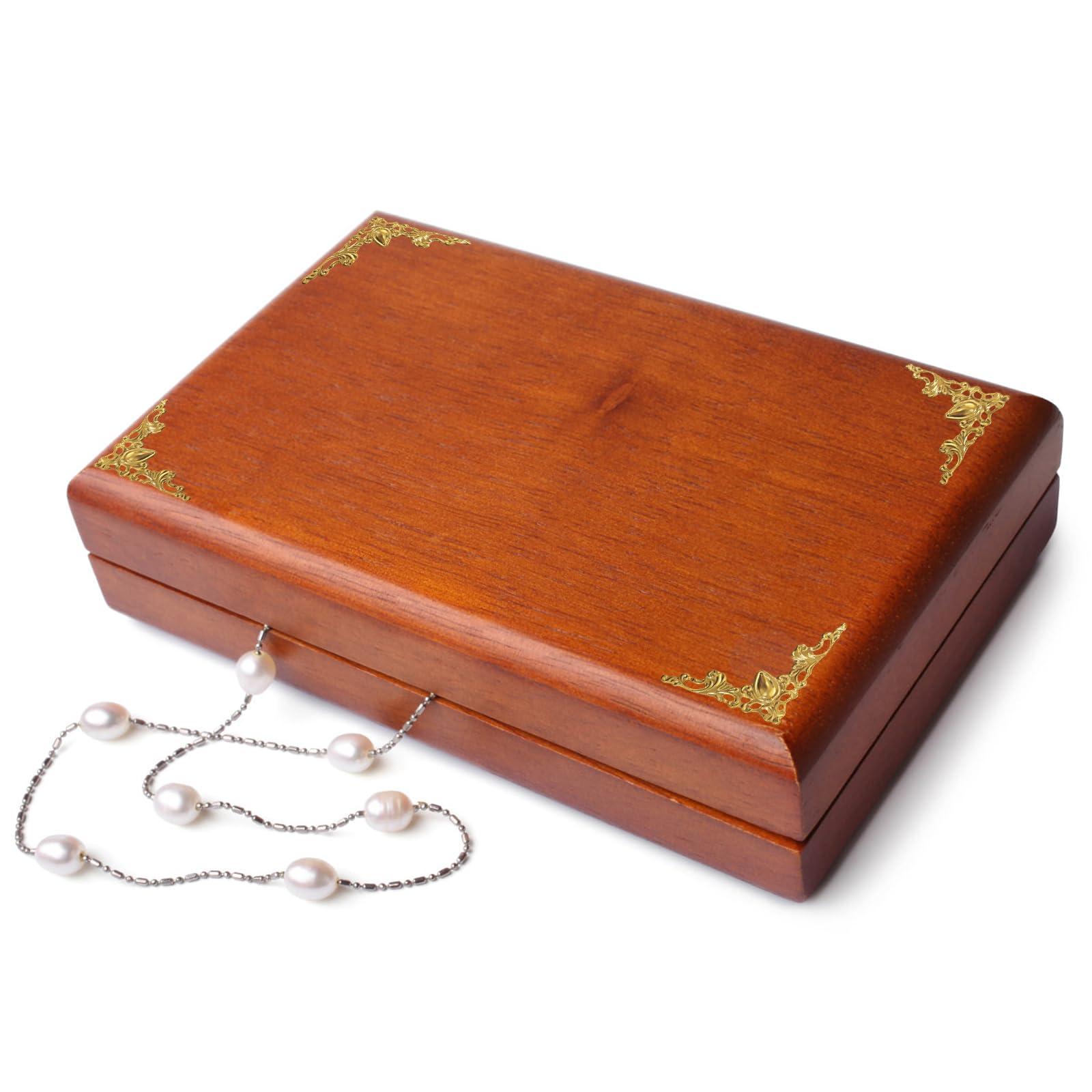 Rddconkit 48 Solid Pure Copper Box Corner Protectors, Retro Table Edge Cover, Cabinet Furniture Decoration Edge Safety, Desktop Jewelry Box Corner Protectors (Gold)