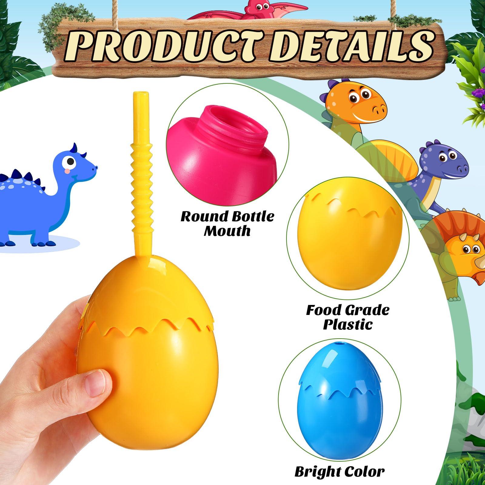 SiliFine SiliFine Kids Dinosaur Party Cups Bulk with Lids and Straws,10 oz Egg Dinosaur Cups Favor Gift for Dino Birthday Party Safari Jungle Decorations Supplies for Boys Girls(Cute Style)