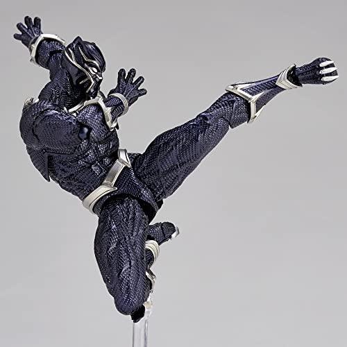 (KAIYODO) Kaiyodo Figurecomplex Amazing Yamaguchi Black Panther, Approx. 6.7 inches (170 mm), ABS & PVC Painted Action Figure, Revoltech