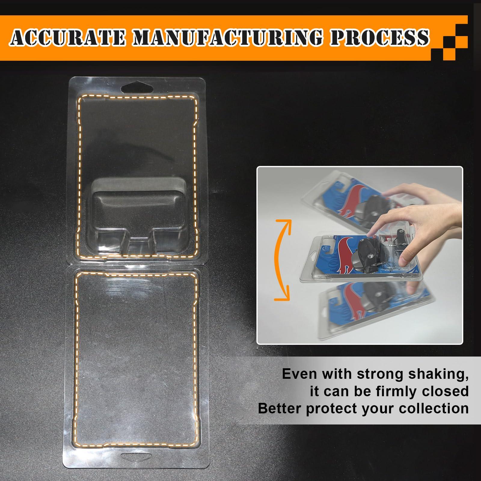Acfunique 25 Pcs Protector Case Compatible with Hot Wheels Display Case Storage Case Plastic Model Car Clamshell Cases Display Clear Die Cast Car Blister Pack Covers Protector for Hotwheels Toy Car Set