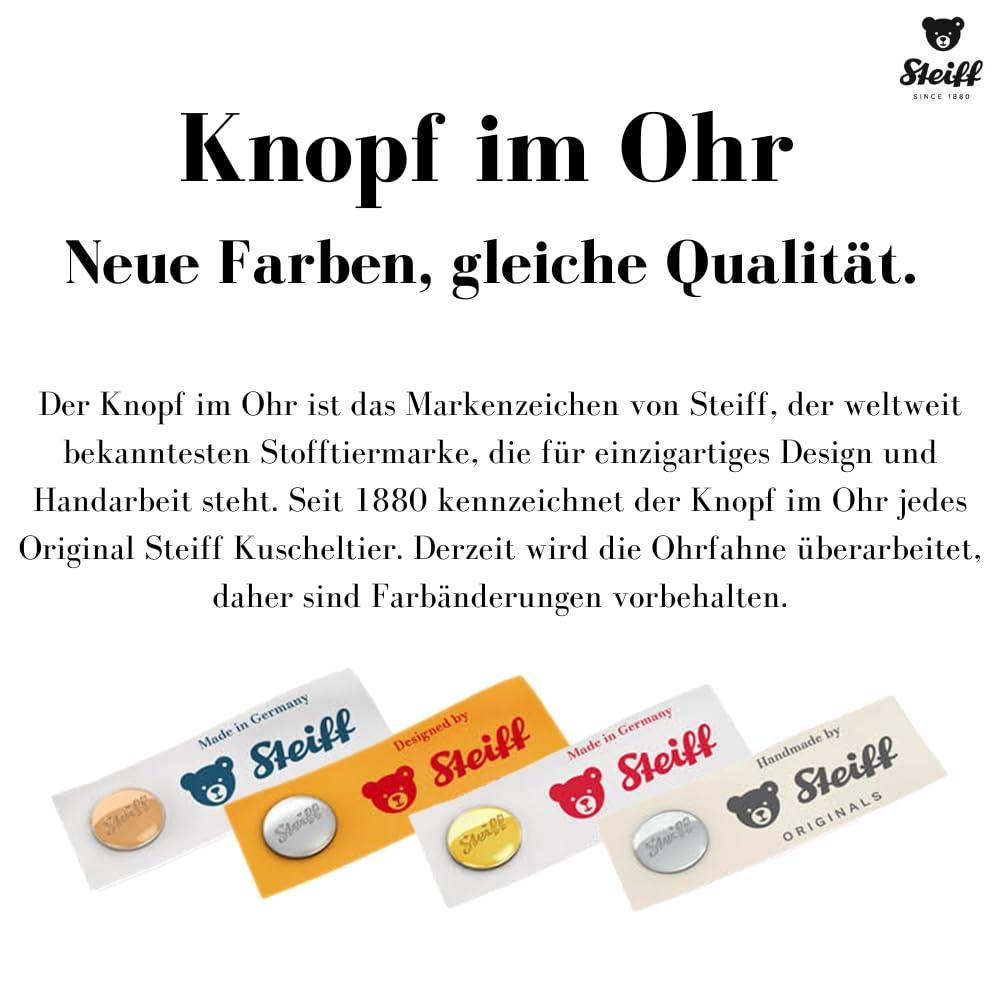 Steiff Steiff Sleep Well Teddy Bear Plush Toy in Pink Pajamas, 9”, Light Brown, Machine Washable (239526)