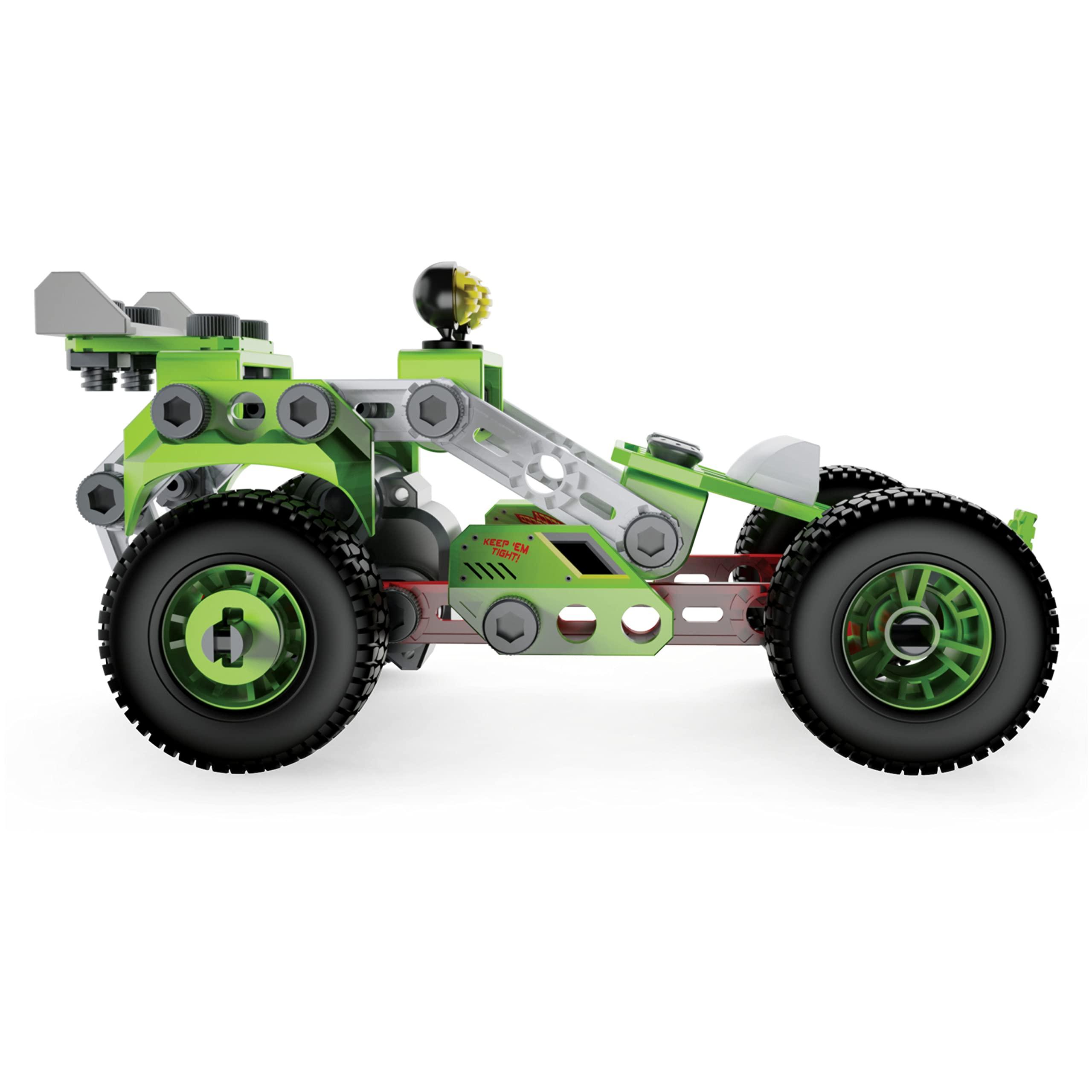Meccano Meccano Junior, 3-in-1 Deluxe Pull-Back Buggy STEAM Model Building Kit, for Kids Aged 5 and Up
