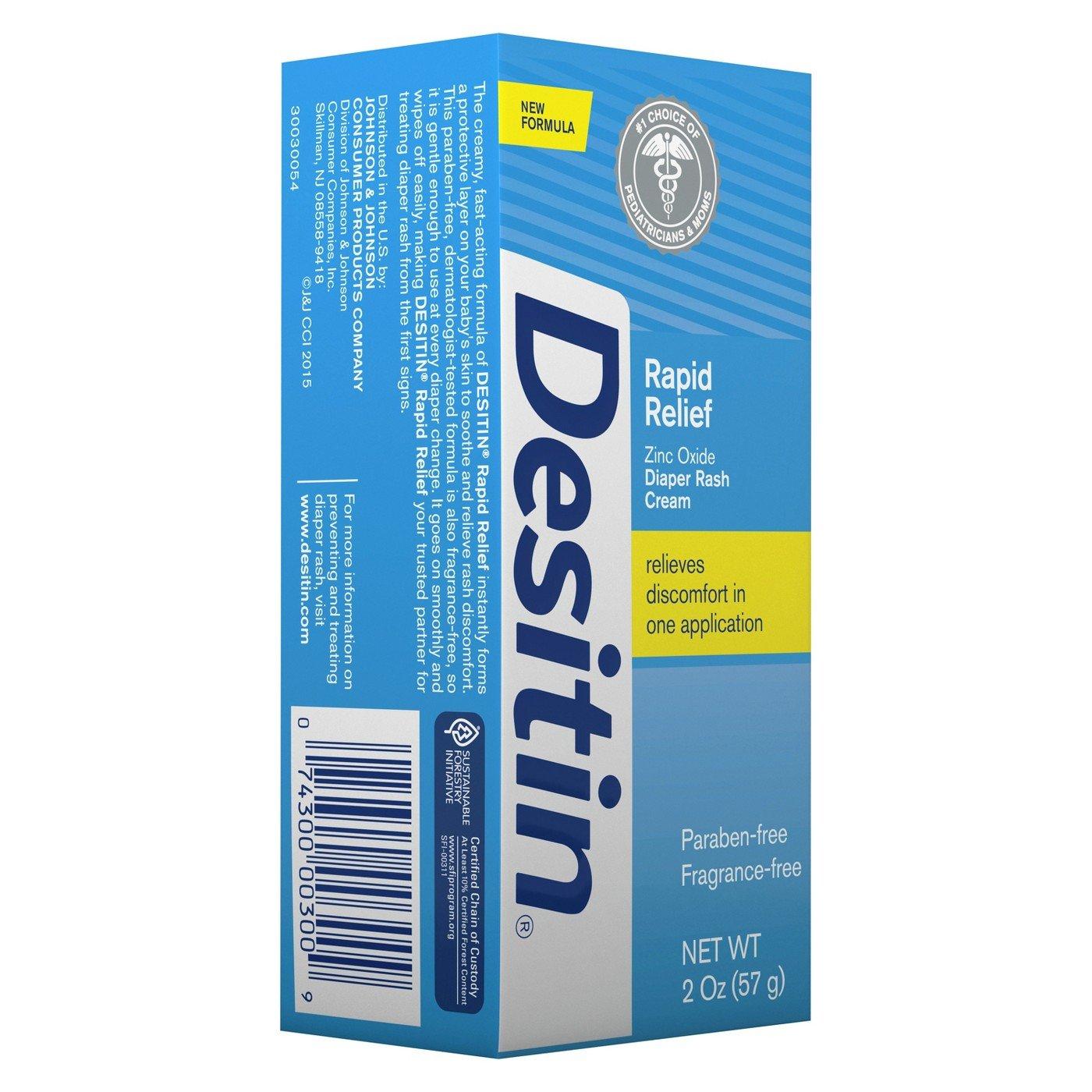 Desitin Desitin Rapid Relief Creamy Zinc Oxide Diaper Rash Cream (Pack of 3)
