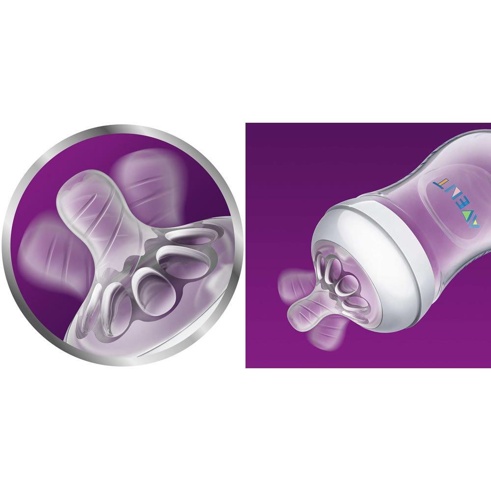 Philips AVENT Philips AVENT Natural Baby Bottle, SCF010/39, Blue, 4 Ounce (Pack of 3)