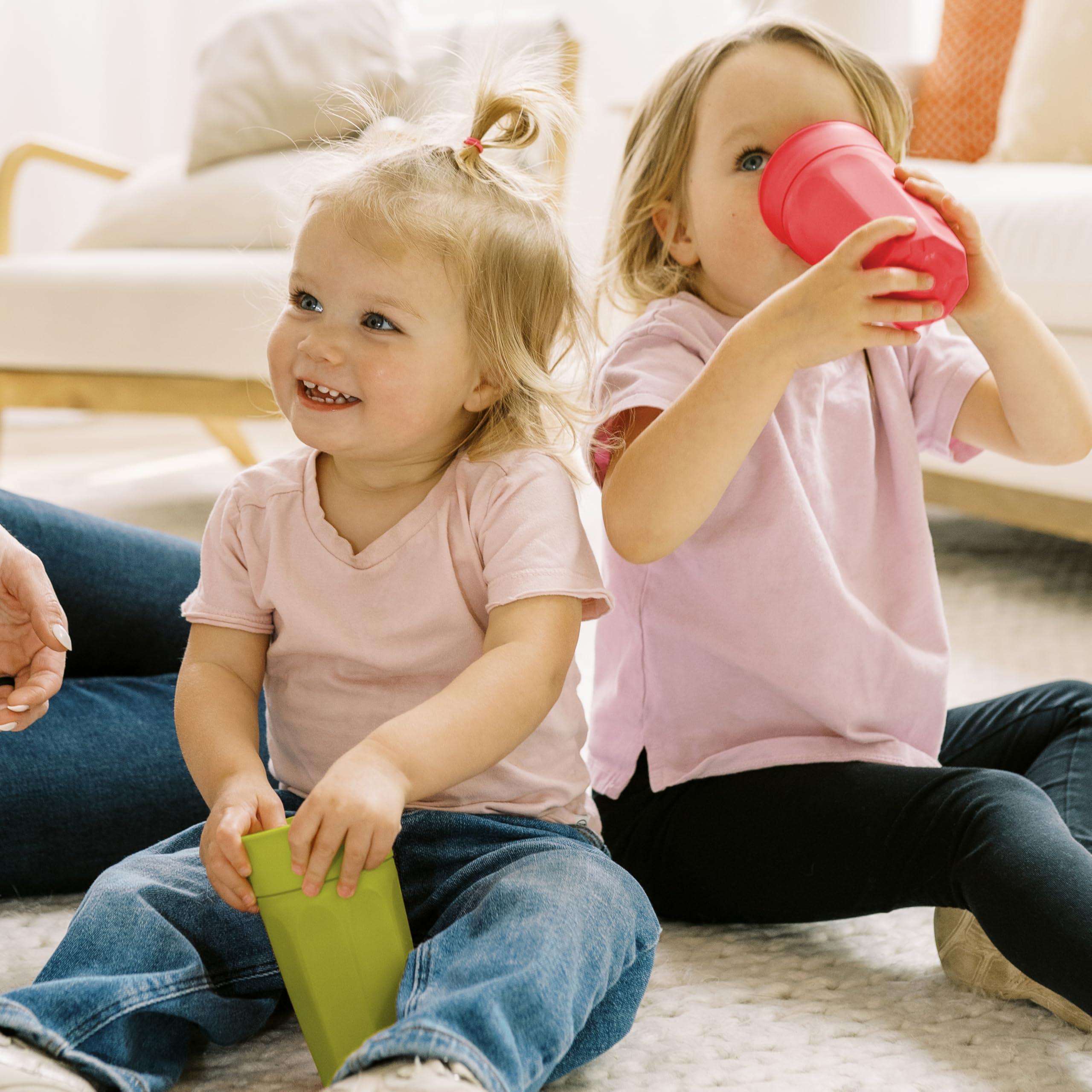 Dr. Brown\'s Dr. Brown's Milestones Cheers 360 Training Cup for Toddlers & Babies, Leak-Free Sippy Cup, Pink/Turq Spoutless Transition Travel Friendly Cup