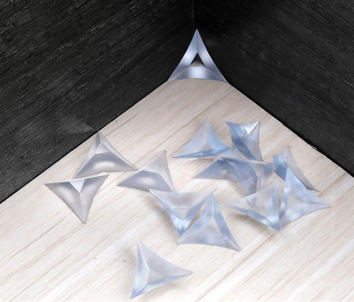 KDUPUP Triangle Stair Inside Corner Anti Dust Corners Guards Drawer Furniture Corner Protectors for Cabinet Drawer Wardrobe 100pcs
