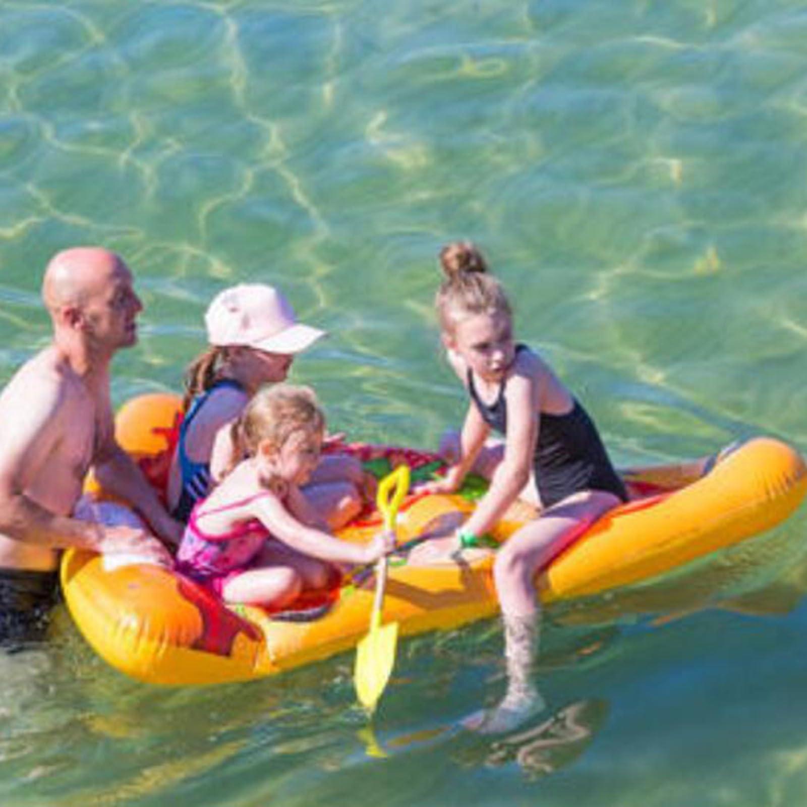 ROTORS ROTORS Inflatable Pizza Float Outdoor Deluxe Pizza Slice Pool Float Summer Water Lounger Color Entertainment Floating Bed Pool Ride Swimming Fun Decoration for Parties, Events